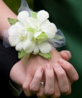Simple White corsage 