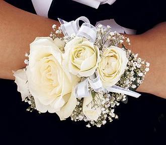 Simple white corsages