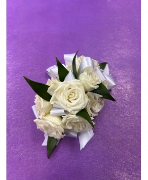Simplicity White Rose Corsage  