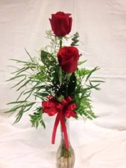 simply elegance rose bud vase choice of red white or pink
