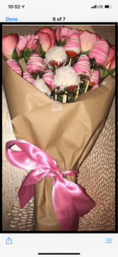 Simply because Fresh flowers and chocolate covered strawberries