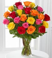 Simply Cheerful Mixed Rose Arrangement
