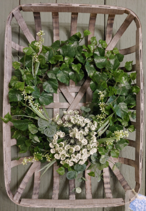 Simply Chic Hanging Basket Wreath 