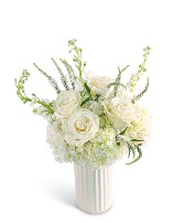 Simply Pure White Flower Arrangement