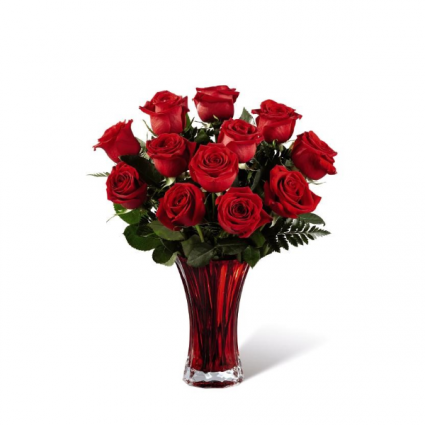 Simply Ruby Red Rose Arrangement