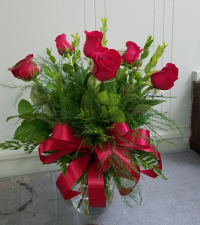 Simply Six Half Dozen Roses