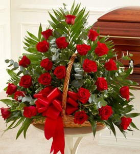 Sincerest Sympathies Fireside Basket - Red sympathy
