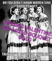 Singing Valentine with Mixed Bouquet Valentine's Day