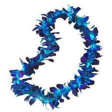 Single Blue Orchid Lei