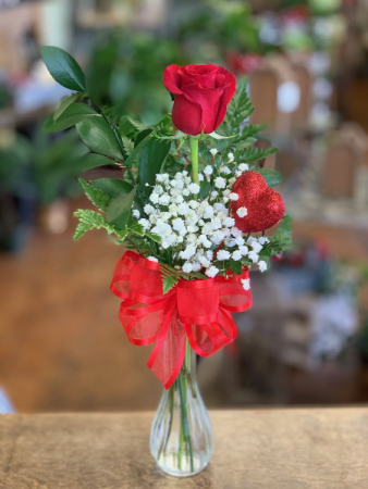 Single Bud Vase Valentine's Day