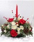 Single candle centerpiece Christmas