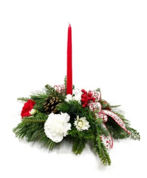 Single Candle Centerpiece Holiday