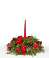 Single Candle Holiday Centerpiece 