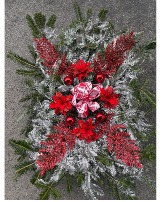 SINGLE DLX. BLANKET - RED & SILVER CASH DISCOUNT $44.00