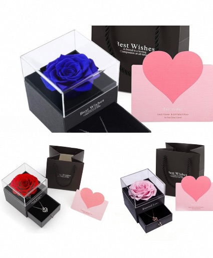 Single Rose Head jewelry box  