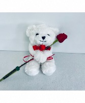 Single Rose Teddy Valentine's Day