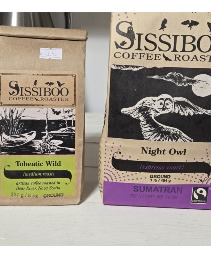SISSIBOO LOCAL GROUND COFFEE   Sm. 227 gr $16.99 - Lg. 1lb $25.99