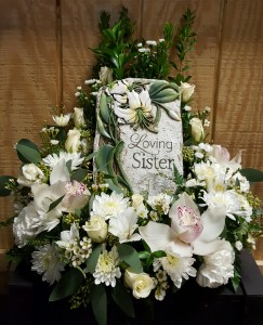 Sister Plaque with Flowers