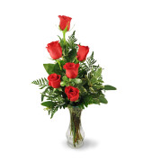 Six Red - 917 Vase arrangement 