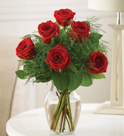 Six Rose Vase