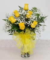 Half Dozen Yellow Roses 