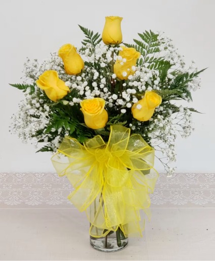 Half Dozen Yellow Roses 