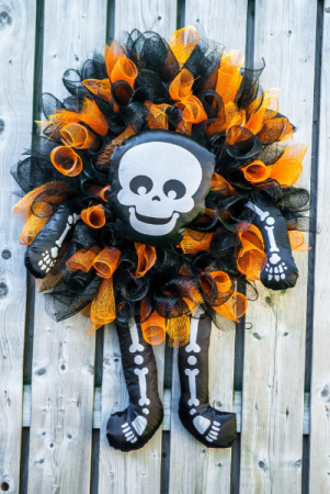 Skeleton Wreath Seasonal Wreath