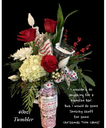 Sketchy Stuff Tumbler  Arrangement  in Ashland City, TN | As You Wish Floral Designs by Kimberly McCord