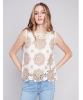 sleeveless Floral Crochet top XS/S;M/L;XXL