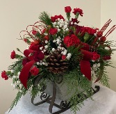 Sleigh Arrangement Christmas Sleigh Arrangement
