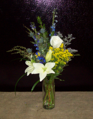 slender elegance tall cylinder vase with premium flowers