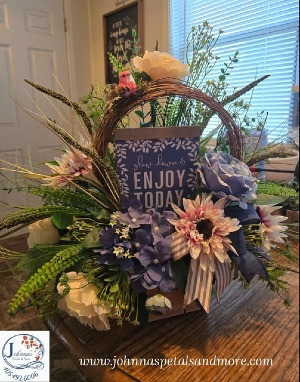 Slow Down & Enjoy Today Grapevine Silk Arrangement 