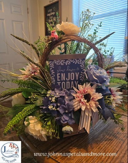 Slow Down & Enjoy Today Grapevine Silk Arrangement 