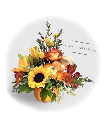 Slumbering Fox Pumpkin A Ruth Original in Beaufort, SC | Smiling Petals Flower Shop