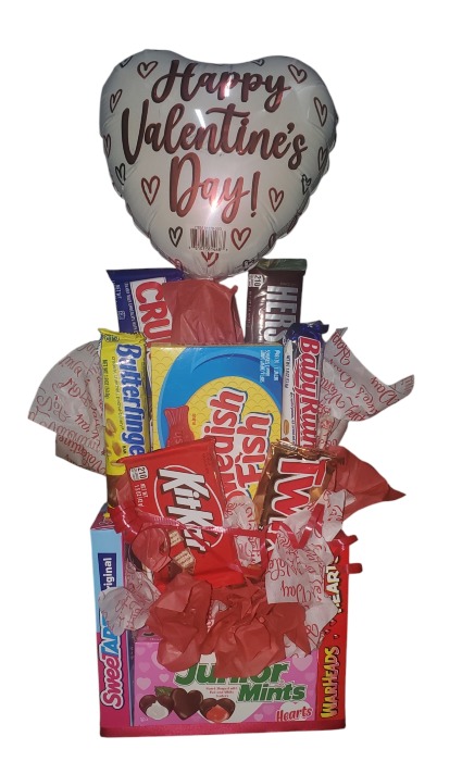 Small Balloon on a stick in Candy Bouquet