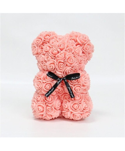 SMALL BLUSH ROSE BEAR 