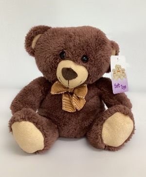 Small Brown Teddy with Small Bow 