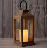 small Brown Wood Lantern 