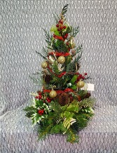 Small Christmas Tree; Red & Green 