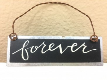 Small "Forever" Tin Ornament Gift Item in Riverside, CA | Willow Branch Florist of Riverside
