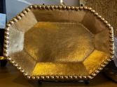 Small gold hobnail tray 