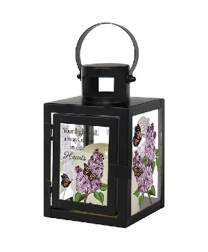 Small Lantern with Lilacs and Butterflies 