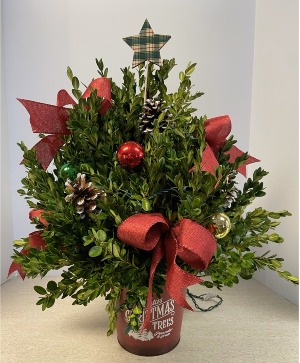 Small Lighted Boxwood Tree  -  NFS-C29 Boxwood Tree