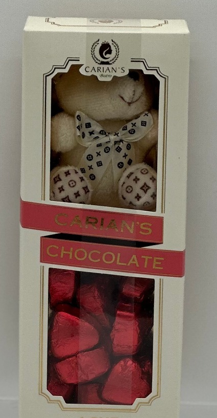 Small Plush Bear & Chocolate Hearts Can be added to any order