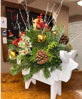 Small Reindeer Christmas Arrangement- SOLD OUT 