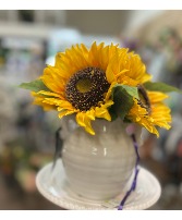 Small sunflower crock 