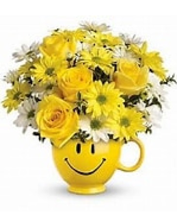 Smiles make me Happy  Bouquet vase in Paris, ON | Upsy Daisy Floral Studio