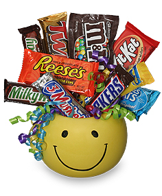 Smiley Face Candy Bouquet