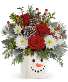 Smiling Snowman Bouquet Christmas Snowman Bouquet