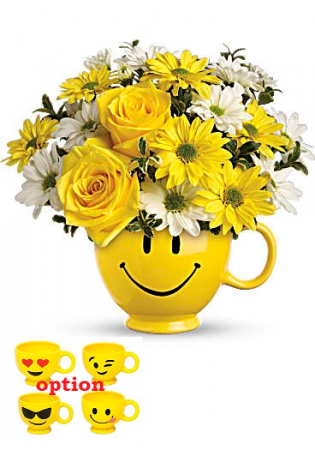 Smiley Face Fresh Arrangement in Newmarket, ON | FLOWERS 'N THINGS FLOWER & GIFT SHOP